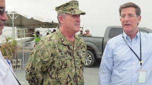 The USNS Comfort ports in San Juan B-Roll