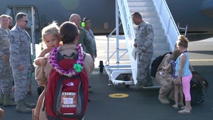 Hawaii Air National Guard 203rd Air Refueling Squadron return from Middle East deployment