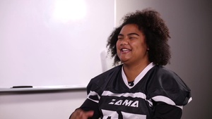 Zama American High School Female Football Player Interview