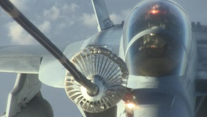 EA-18G Growler Air Refueling with Close Up- over Syria.
