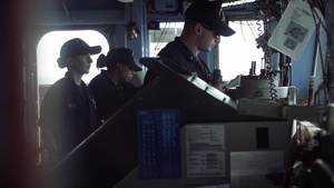 USS Mobile Bay 5 inch Gun Exercise