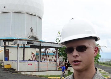 Civil Engineering Airmen repair a fuel shelter