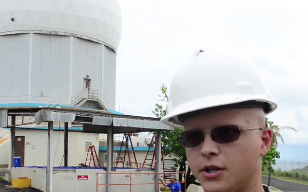 Civil Engineering Airmen repair a fuel shelter