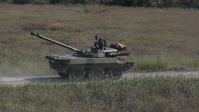 Bringing the Fire: U.S. Marines, French Army Tanks Execute Tank Battle Drills (Lower Thirds)