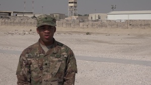 Spc. John Williams' Veteran's Day "Shout Out"