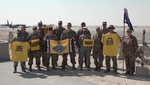 (No Audio) Deployed Air Force Members Give a "Shout Out" to Pittsburgh Penguins.