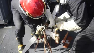 Sailors Practice Pipe Patching
