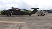 Part 1 of members of 101st Combat Aviation Brigade, Fort Campbell, Ky., as well as other supporting units here load Blackhawk helicopters aboard the C-17 out of Charleston, S.C.