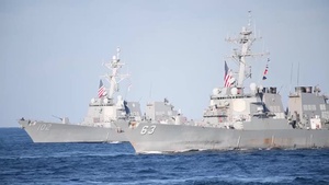 Three-carrier Strike Force Exercise