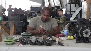 U.S. Army Soldiers Conduct Apache Maintenance on Camp Taji