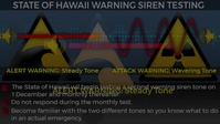 State of Hawaii Warning Siren Testing