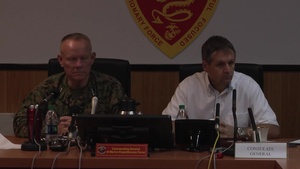 Lt. Gen. Nicholson, U.S. Consul Gen. Ehrendreich meet with Japanese news agencies (Part 1)