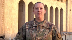 Army Sergeant First Class Marissa Clark holiday shout out - Butternut, Wisc.