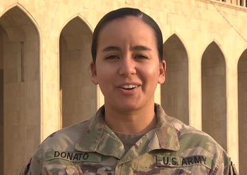 Army Sergeant Von Marie Donato holiday shout out