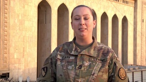 Army Sergeant First Class Marissa Clark holiday shout out - Denver, CO