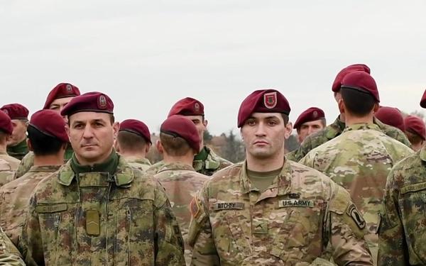 173rd Airborne Brigade Jumps with Serbia