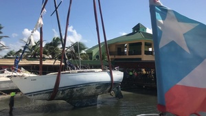 Maria ESF-10 PR Unified Command responders conduct salvage operations in Ponce, Puerto Rico