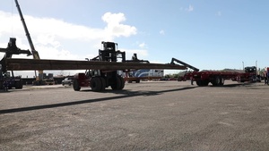 Power Pole loaded on a truck