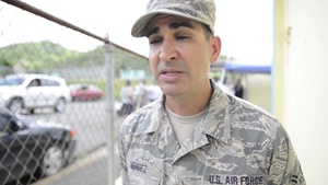 Interview in Spanish w/A1C Eduardo Mendez about donation distro in Naguabo, PR