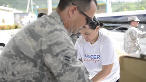 Members of the 156th Airlift Wing Help Distribute Donations with other civilian organizations by actress Roselyn Sanchez_NO CG