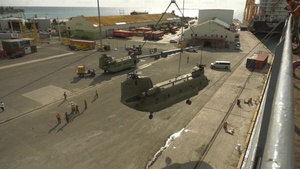 Chinook Helicopters Loaded onto Brittin