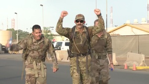 A morning ruck marks the final stage for the German Armed Forces Proficiency Badge.