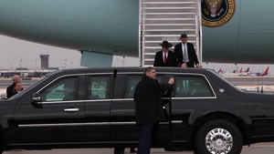 President Trump visits Roland R. Wright Air National Guard Base