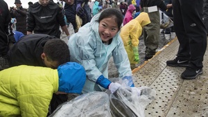 Team Misawa Participates in 2017 Oirase Salmon Catching Festival