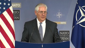 Secretary of State Rex Tillerson Conducts a Press Availability at NATO in Brussels, Belgium
