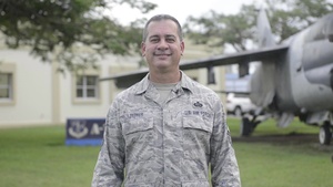 CMSgt Amilcar Ferrer gives a holiday shout out