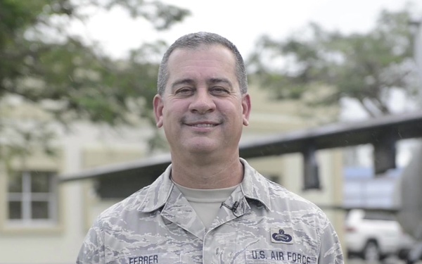 CMSgt Amilcar Ferrer gives a holiday shout out