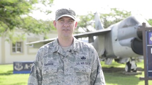 MSgt Chris Simonson gives a holiday shout out