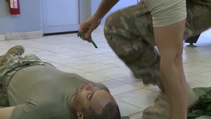 Service members learn frontline medical care with hands-on practice