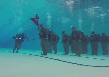 Pacific Army Dive team conducts underwater change of command
