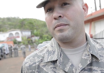 Interview in Spanish: PRANG SSGT Alex River Talks About His Experience During a Supply Mission in Orocovis