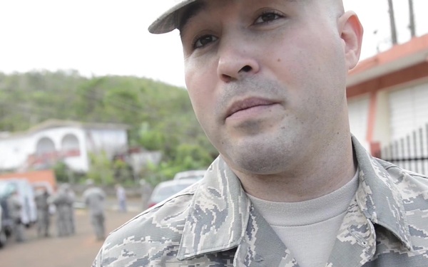 Interview in Spanish: PRANG SSGT Alex River Talks About His Experience During a Supply Mission in Orocovis