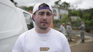 Interview in English: Michael Menda, Foundation for Puerto Rico, talks about his experience partnering with PRANG during a mission in Orocovis