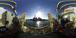 USS John S. McCain Offload from MV Treasure 360 Video