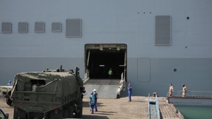U.S. Marines prepare to embark aboard French Ship Tonnerre