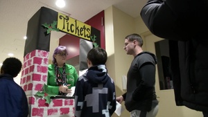 Iwakuni Elementary School staff held Polar Express Pajama Party Literacy Night (B-Roll)