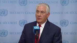 Secretary of State Rex Tillerson ‎holds a press availability at the United Nations, in New York City