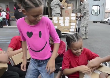 BROLL: Airmen from the 156th Airlift Wing Distribute Food to Schools in the San Juan Area