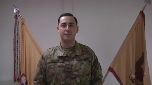 PFC Mason sends greeting to family