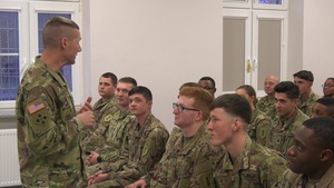 Sergeant Major of the Army Visits Soldiers in Poland (Narrative)