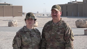 Senior Master Sgt. Bruce Carson and Master Sgt. Renee Carson Give a Christmas/Holiday "Shout Out"