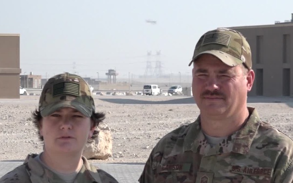 Senior Master Sgt. Bruce Carson and Master Sgt. Renee Carson Give a Christmas/Holiday &quot;Shout Out&quot;
