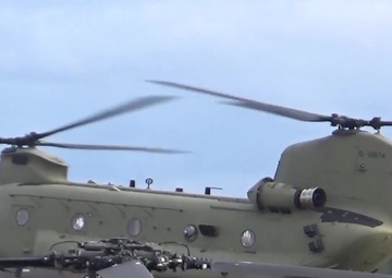 Chinook Helicopter Traffic Pattern Training Flight
