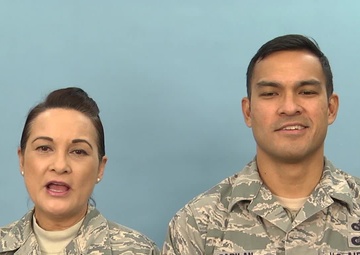 Senior Master Sgt. Vickie Padello and Technical Sgt. Robert Cabilan