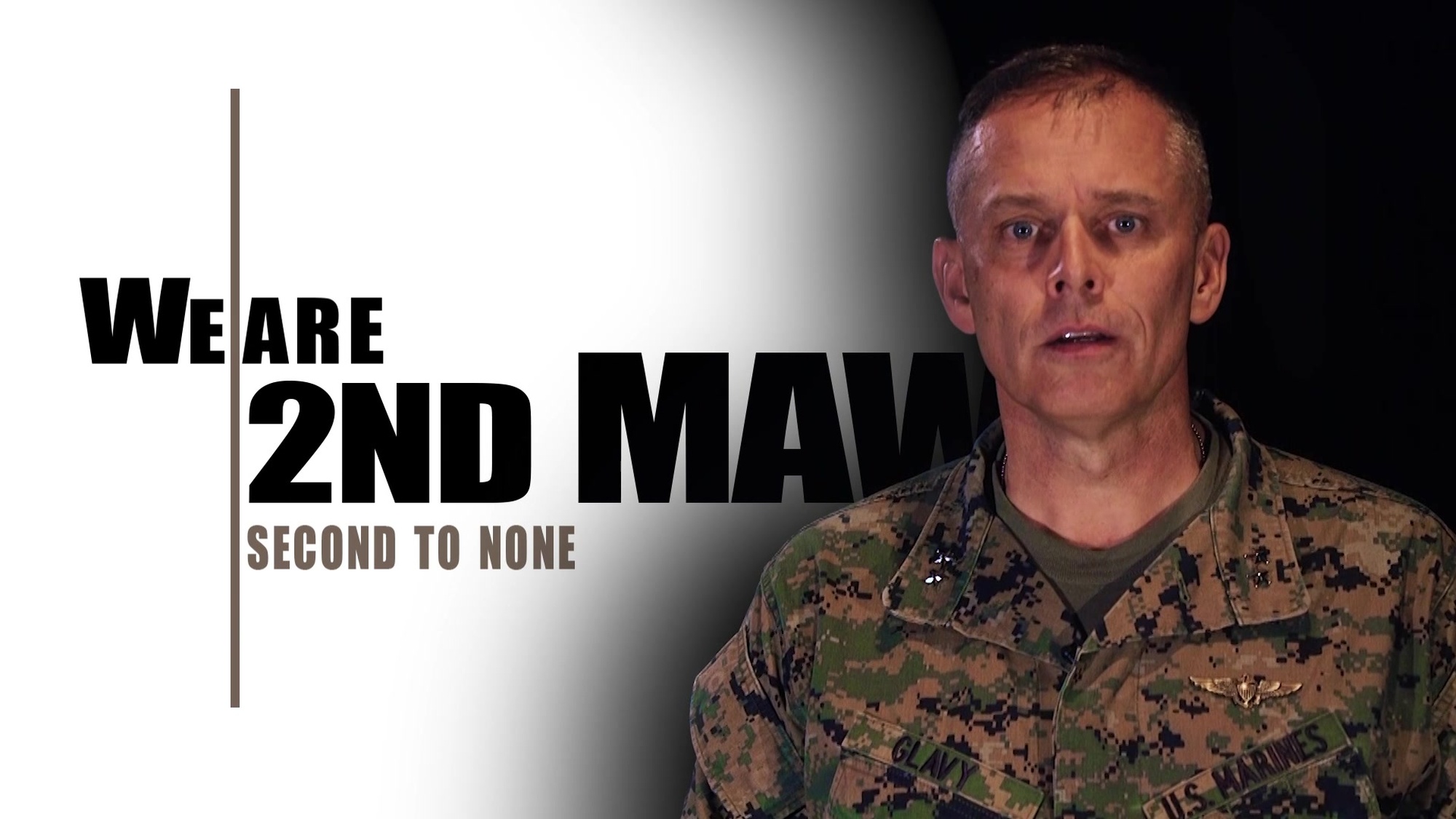 Major General Matthew G. Glavy, commanding general for 2nd Marine Aircraft Wing (MAW), thanks the Marines and Sailors of every Marine Aircraft Group within 2nd MAW for their accomplishments in readiness and performance during the year 2017.  2nd MAW will continue to further develop capabilities, military training and readiness especially in cold weather environments.  (U.S. Marine Corps video by CWO2 Izzel Sanchez)