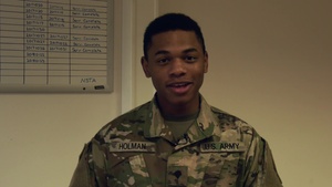 Holiday Greetings: Spc. Justin Holman